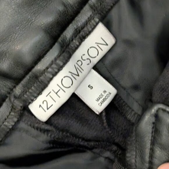 12 THOMPSON Leather Jeans - Picture 2 of 5